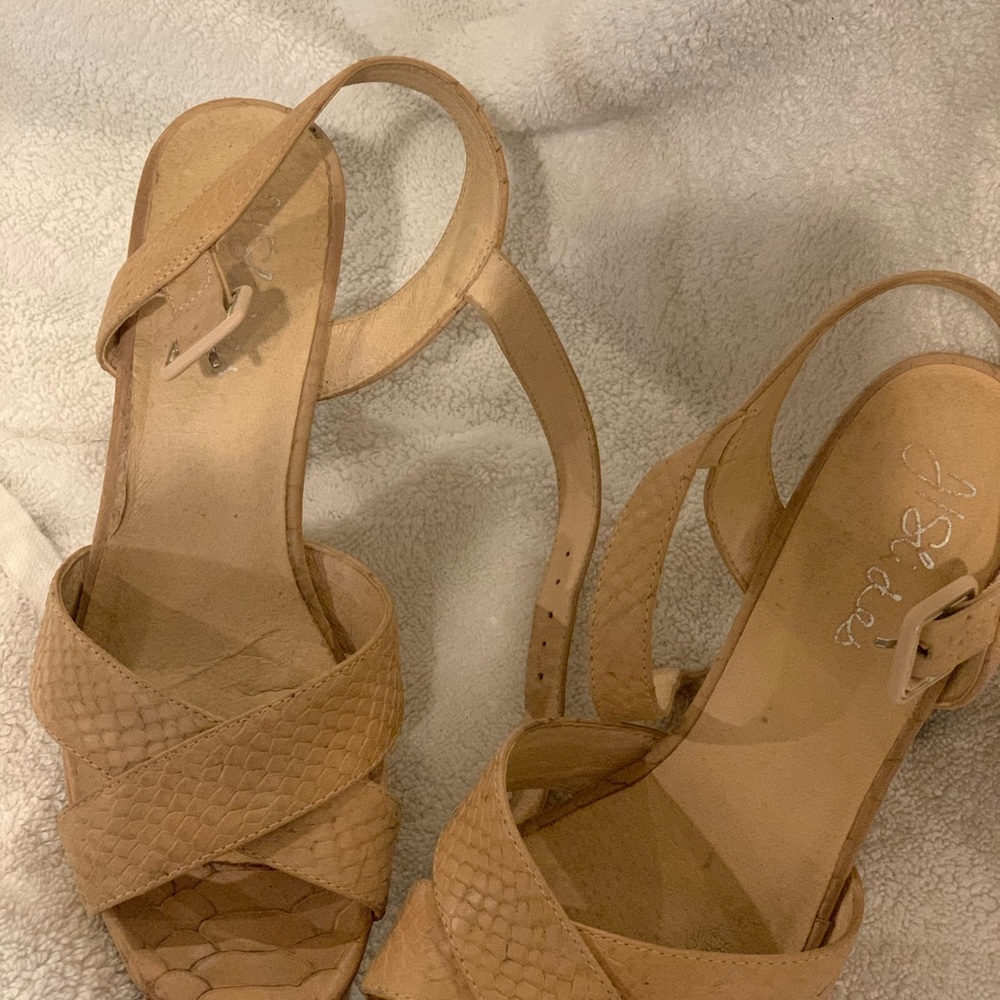 J Slides Cream Heels